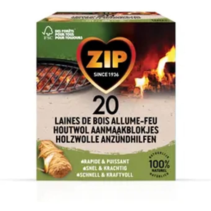 Zip Aanmaakblokjes 'fireball' - 20 Stuks