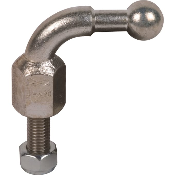 Haakse vaste kogelpunt D20mm met draadstift M16x45m - 707645