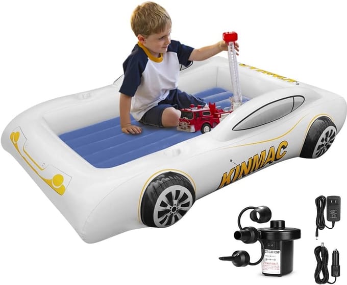 Opblaasbaar Reisbed voor Kinderen - Draagbaar Luchtbed voor Camping en Auto