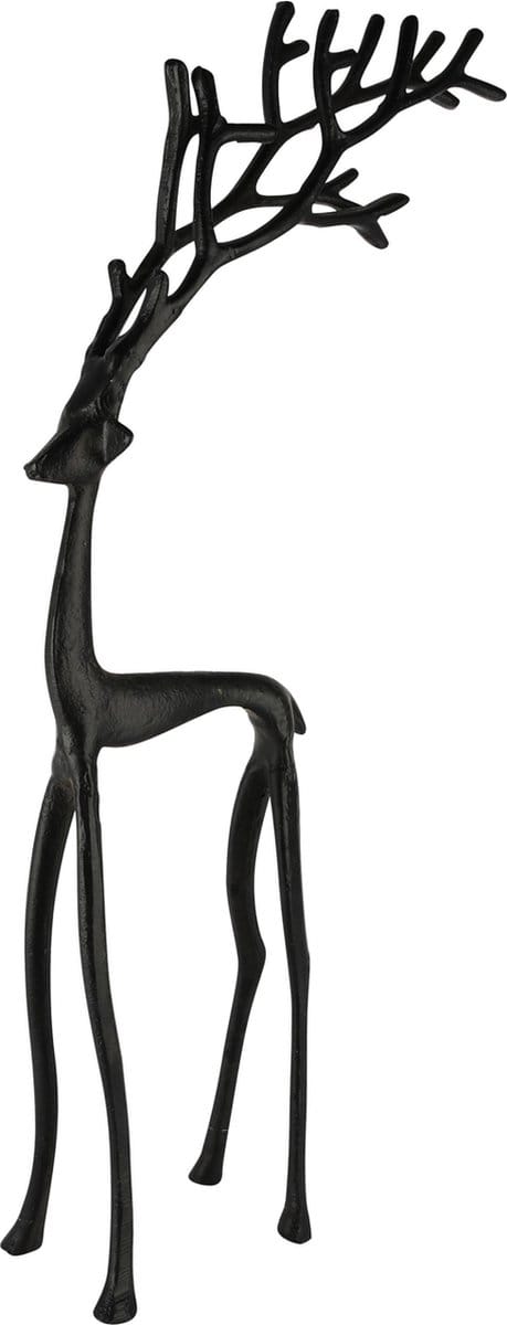 Dekoratief | Deco rendier, zwart, metaal, 30x16x67cm | A248152