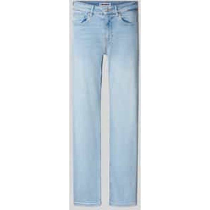 straight fit jeans van katoenmix