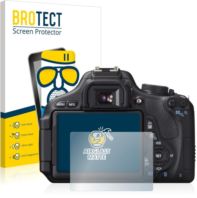 BROTECT - Screenprotector voor Canon EOS 600D - Folie Beschermfolie Beschermglas matte
