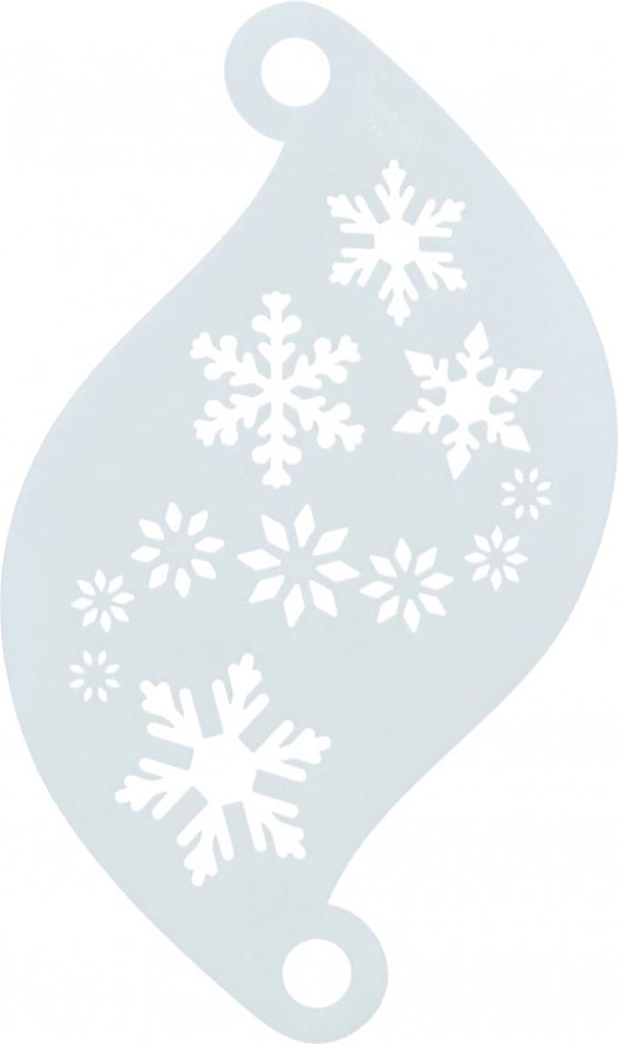 Face Paint Stencil - Schmink Sjabloon - Superstar - Snow Flakes 77003