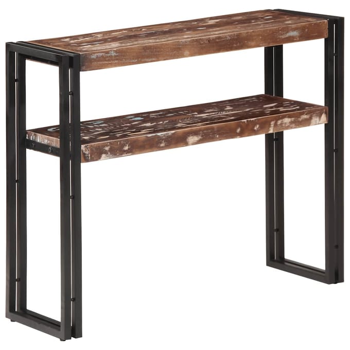 vidaXL - Wandtafel - 90x30x75 - cm - massief - gerecycled - hout