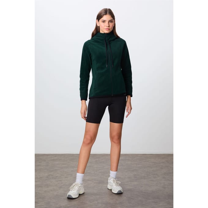 Vrouwen Pluche Zip-up Hoodie Sweatshirt