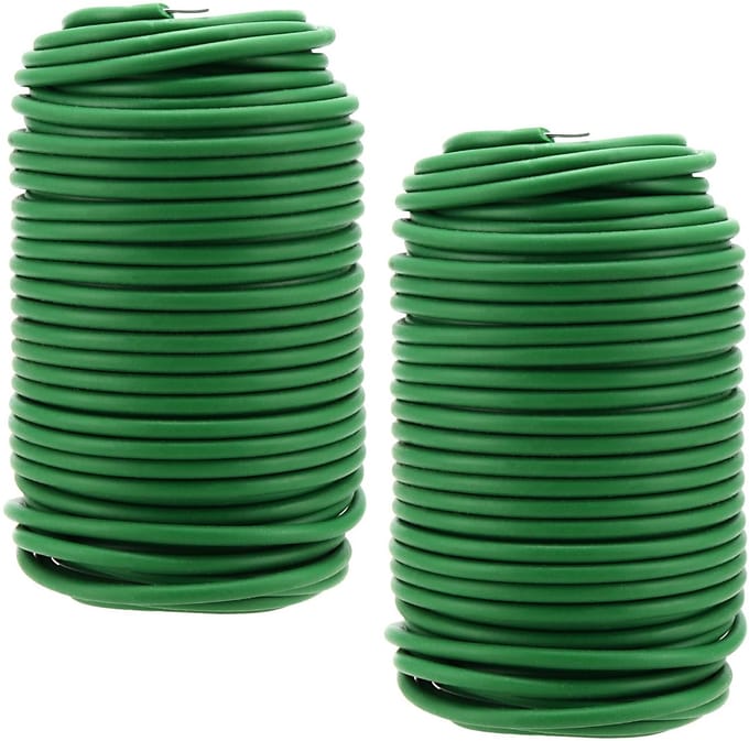 Dailygoods- Binddraad 3,5 mm x 20 m - Groene Tuindraad - Zachte Stropdas - Flexibele Plantondersteuning - Herbruikbaar - Rubbercoating