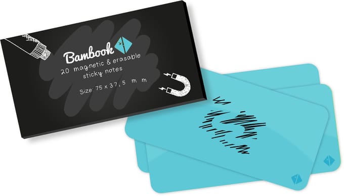 Bambook Sticky Notes - Blauw - 75x37,5mm (Rechthoekig)
