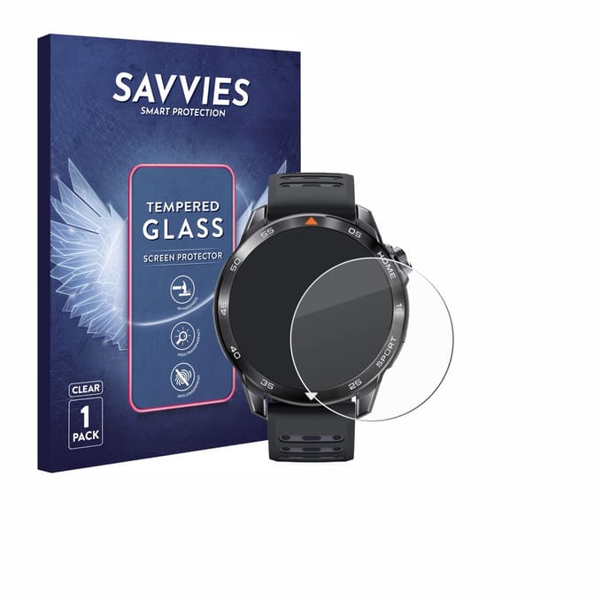 Savvies - Glas Screenprotector voor Xiaomi Mibro GS Pro 2 - Gehard Beschermglas 9H