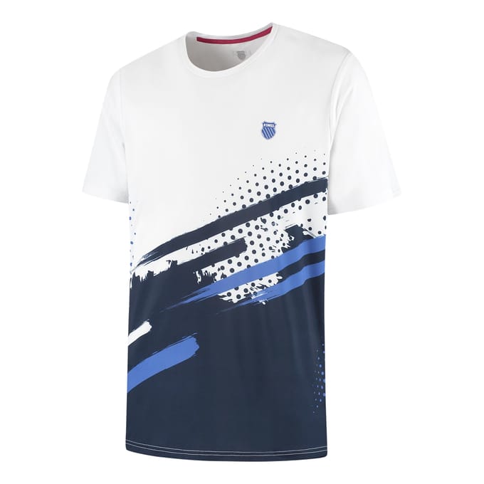 K-Swiss Hypercourt Print Crew - T-shirt - Stripe - XXL