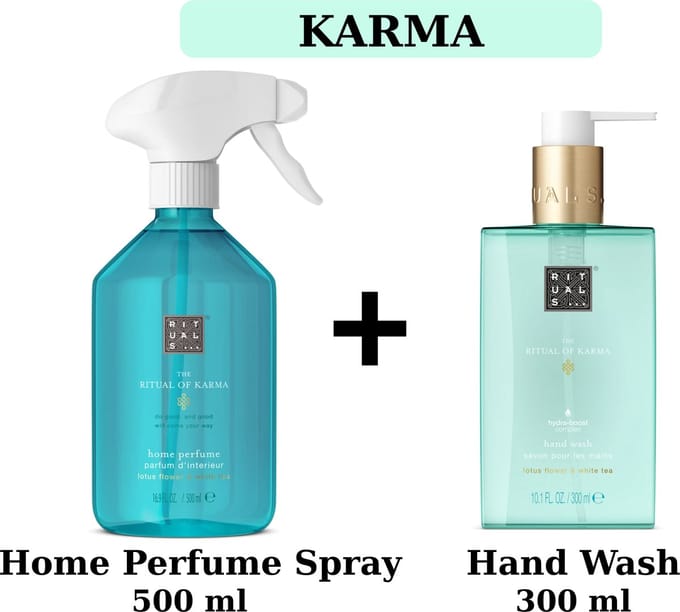 Rituals - Karma - Duo Set - Home Perfume Spray 500 ml + Hand Wash 300 ml - Rituals Hand Zeep + Huisparfum