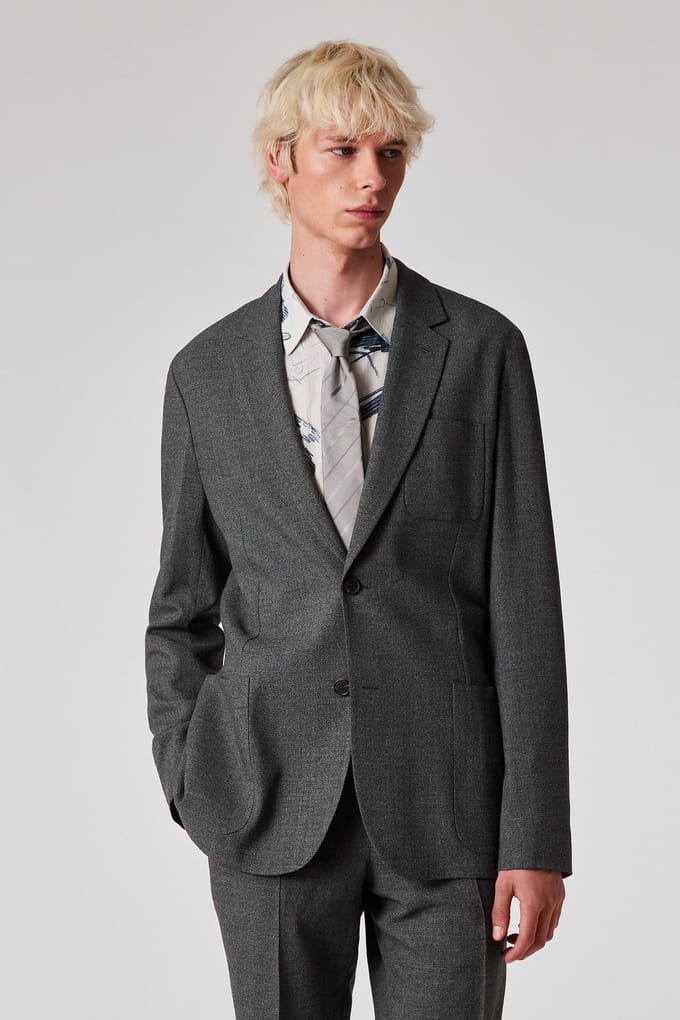 Paul Smith Mens 2 Button Jacket Grey Taglia: 56 | Giacche leggere Outlet | Uomo | Grigio