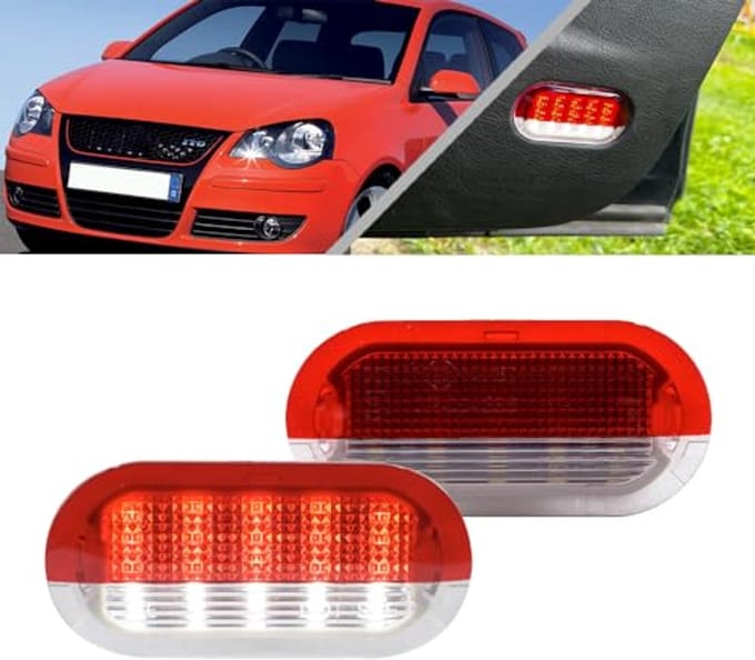 Led Deur Instapverlichting Wit/Rood voor Diverse Auto's