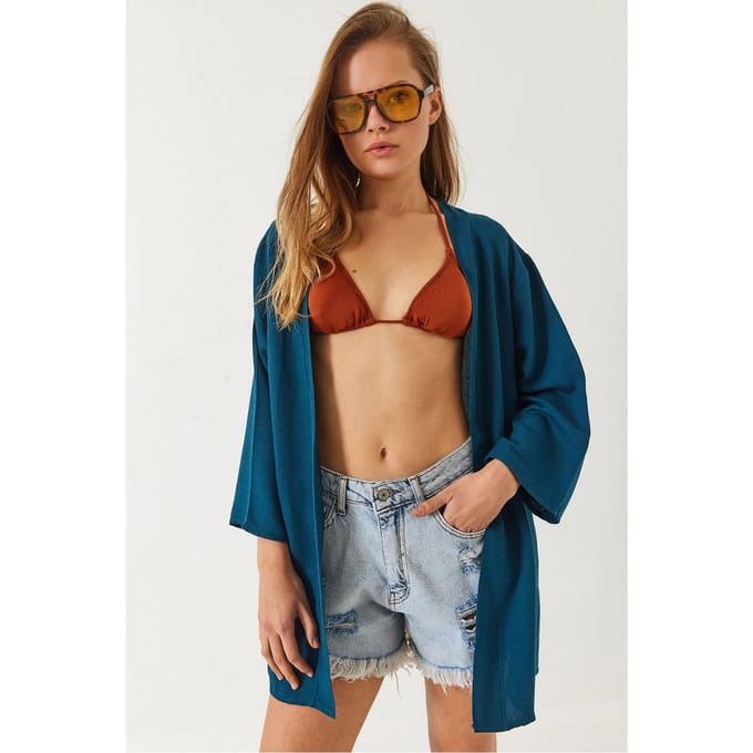 Viscose Linnen Blend Kimono