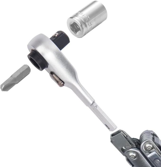2-in-1 Ratelsleutel Schroevendraaier Platte Uiteinde voor Multitool Accessoires - Universeel Compatibel