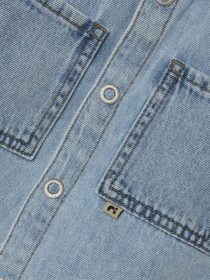 Name It Jongens Jeanshemd Light blue - NMMTEN - Maat 92