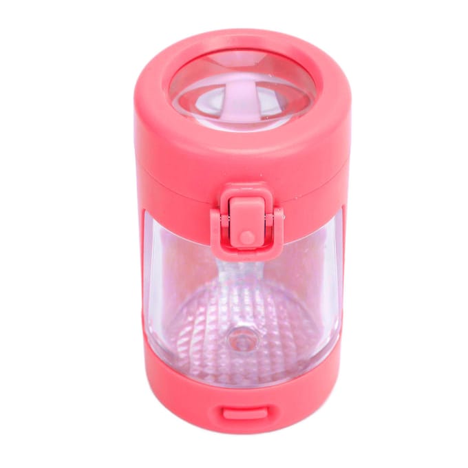 Vergrootglas Pot Draagbaar Oplaadbaar Houdt Vochtigheid Mini Luchtdicht Opslag Stash Potten met LED Licht blauw