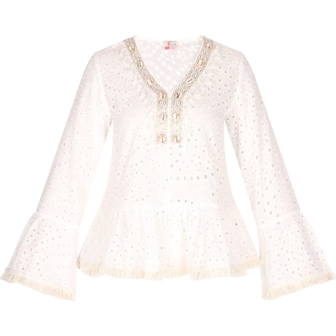 IZIA Blouse Dames wolwit