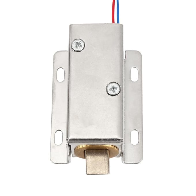DC 12V Klein Formaat Solenoïde Elektromagnetische Elektrische Besturing Kast Ladevergrendeling gray