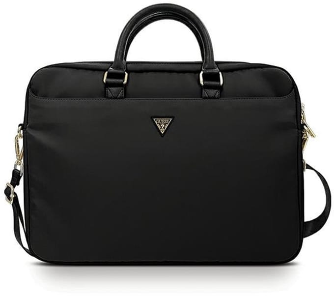 Guess Triangle Logo Tas voor Laptop 16 inch, Zwart