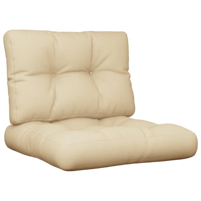 vidaXL - Palletkussens - 2 - st - stof - beige