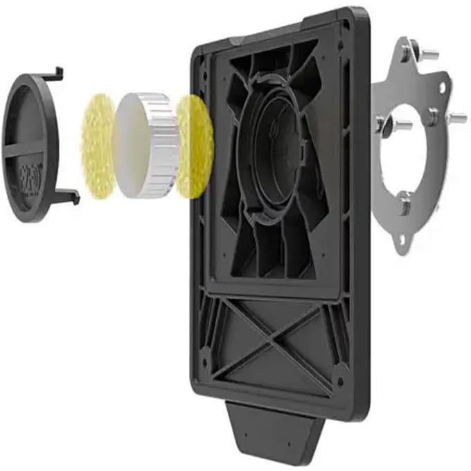 Motorfiets kentekenplaat drager met compartiment Racetech
