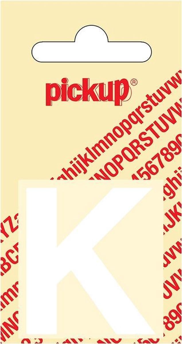 Pickup plakletter Helvetica 40 mm - wit K