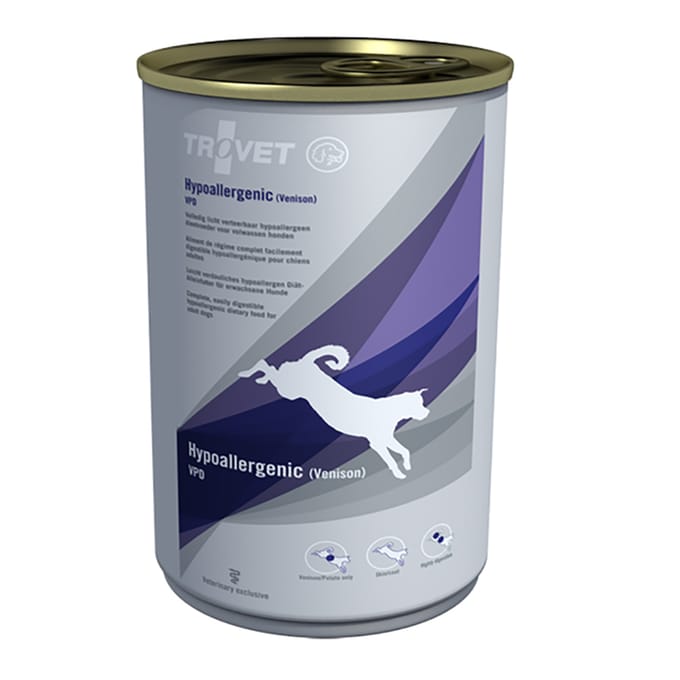 6x400g Hypoallergenic Hert VPD Trovet Hondenvoer