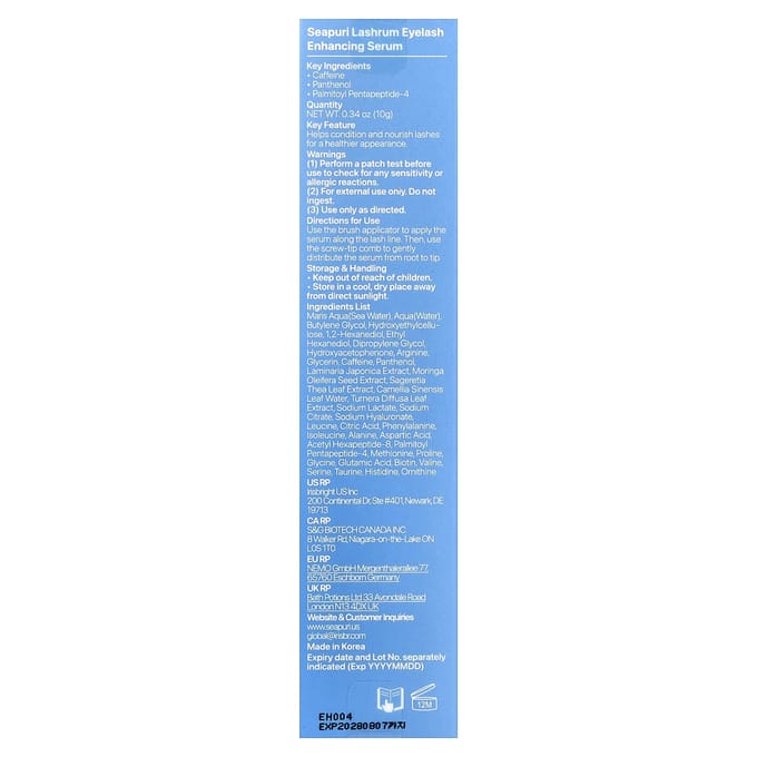 Seapuri Lashrum Eyelash Enhancing Serum [10g] [korean skincare]