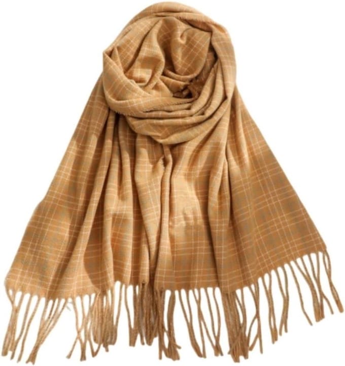 Dames Sjaal - Winterse Wrap - Warm Blijven - Zacht Polyester - 186x50 cm - Geruit