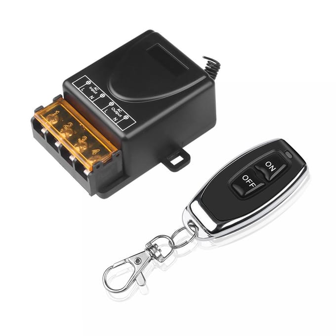 Télécommande maison 110V 240V 30A relais sans fil RF télécommande intelligente commutateur émetteur + récepteur 433MHz black