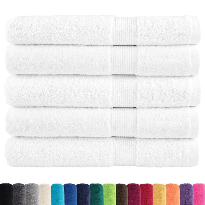 vidaXL - Handdoeken - SOLUND - 25 - st - 600 - g/m² - 100x200cm - wit