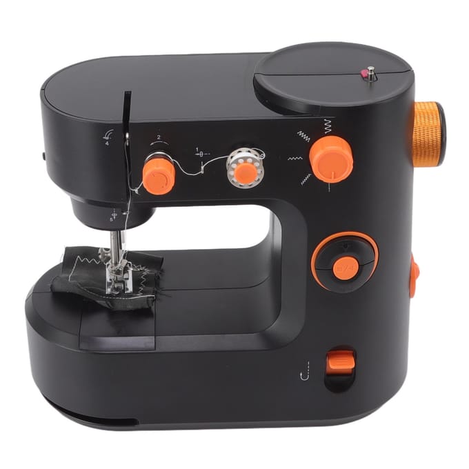 Naaimachine Draagbaar Klein Multifunctioneel Huishoudelijk Naaimachine 100‑240V voor Beginner Familie US Plug black