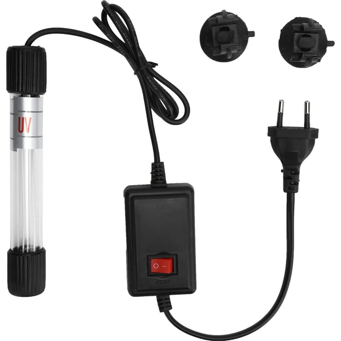 Aquarium Dompelbare UV-lamp Vissenkom Waterzuivering Algen Reinigingslicht black