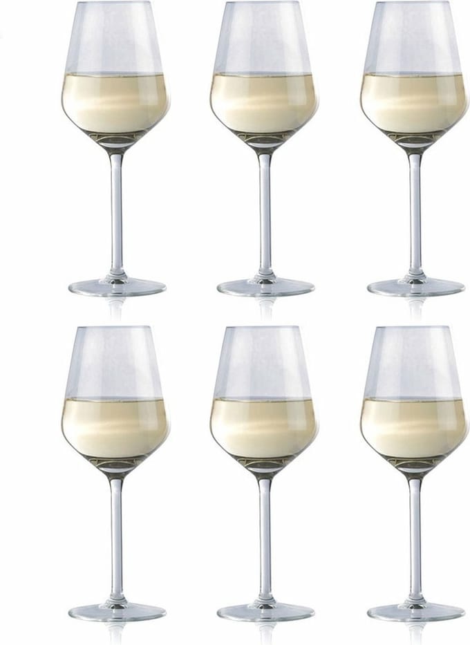 Alpina witte wijnglazen - 12 stuks - 370 ml