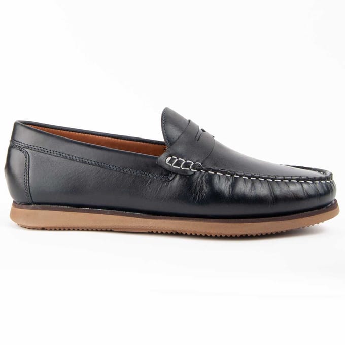 Purapiel Mocassin Mocca7 Blauw