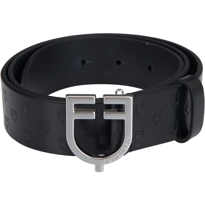 Riem met logo en logo-buckle van leer voor dames Equestro