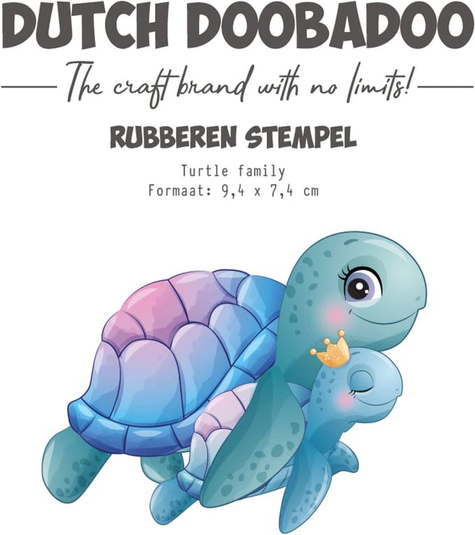 DDBD Rubber stamp Turtle Family