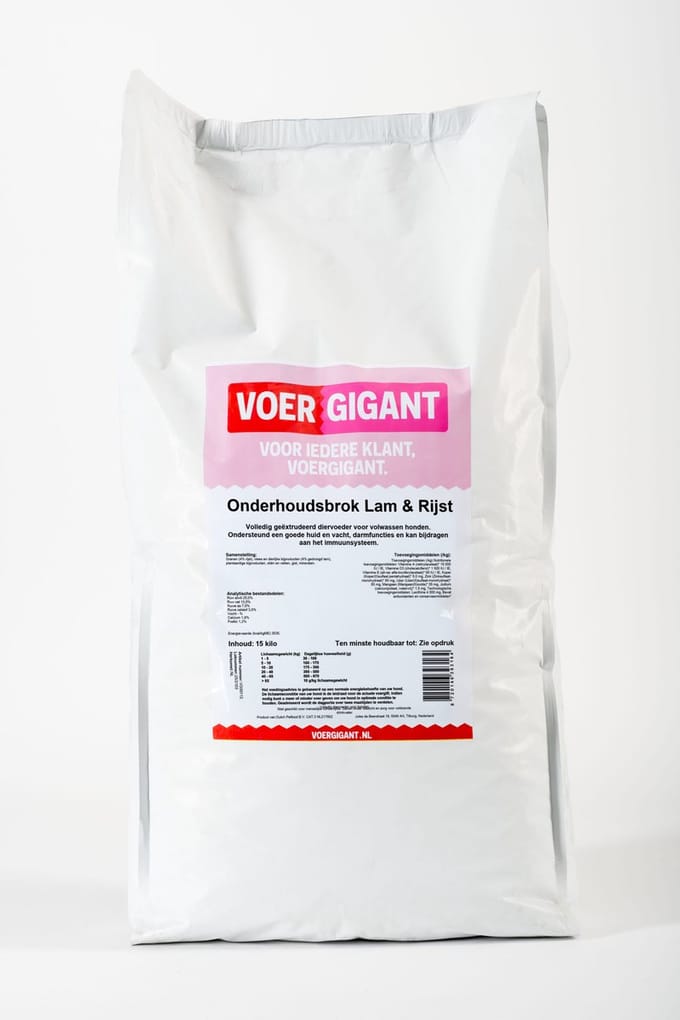 Voergigant - Hondenvoer - Lam - 15 kg