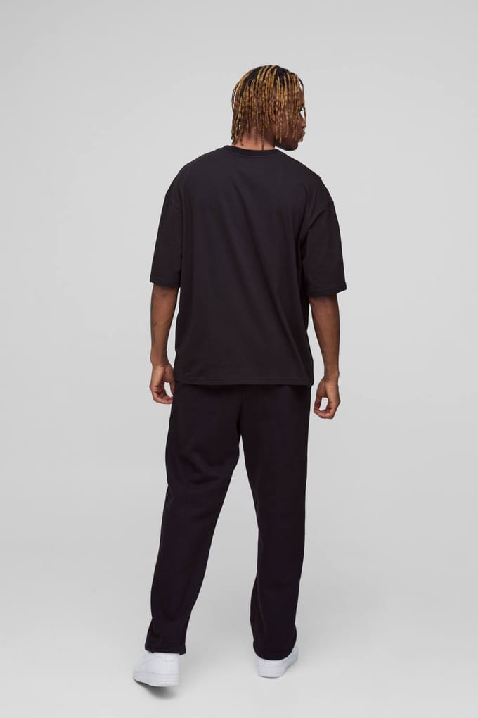 Tall Oversized Boxy Essential T-Shirt | Black | Size Small