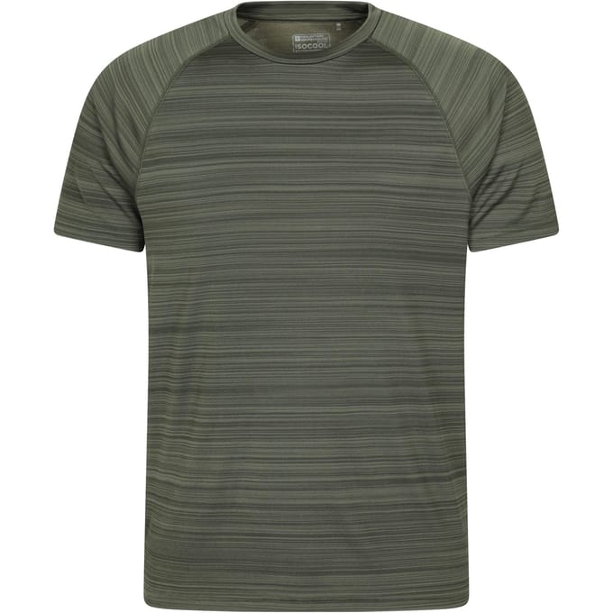 Mountain Warehouse Streep IsoCool T-shirt voor volwassenen (Groen)