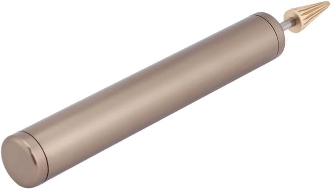 Professionele Roller Pen voor Leerbewerking - DIY Randbehandeling met Koffiekleurige Verf en Messing Applicator