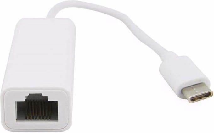 Finnacle - Verbind met gemak: USB-C naar Ethernet LAN Adapter - Wit