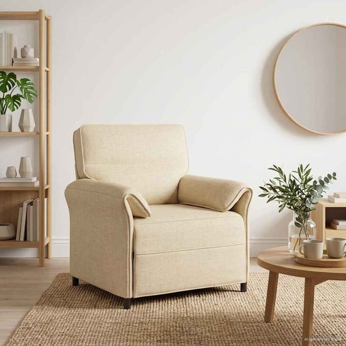 vidaXL - Bank - 100% - polyester - metalen - frame - MDF, - Multiplex