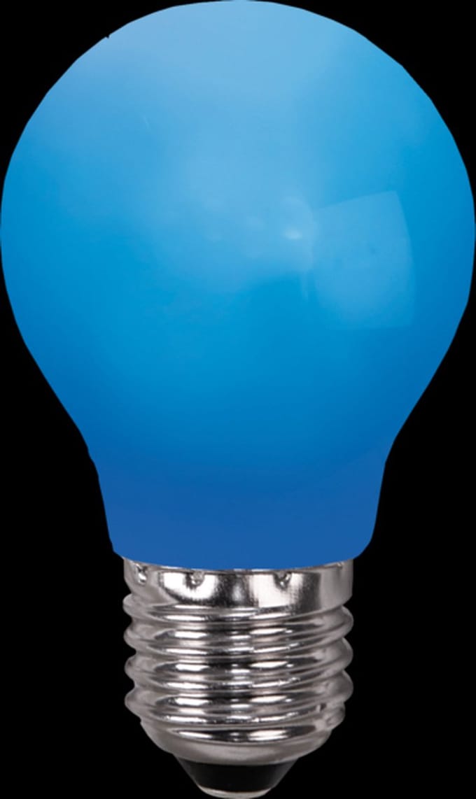 Prikkabel - Standaard bol - E27 - 0.9W - Blauw