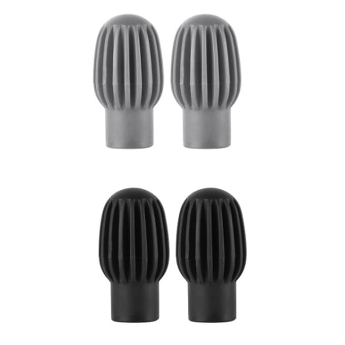 4 Stuks Siliconen Drumstok Hoes Stille Oefentips Percussie Accessoire Demper Muzikaal gray