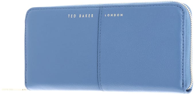 Ted Baker Leren portemonnee Aminne Large Zip around Purse Blue blauw