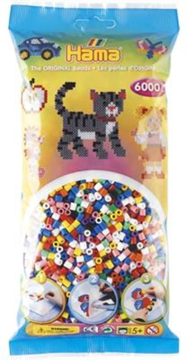 Hama Kralen 6000st mix basiskleuren Strijkkralen & -parels