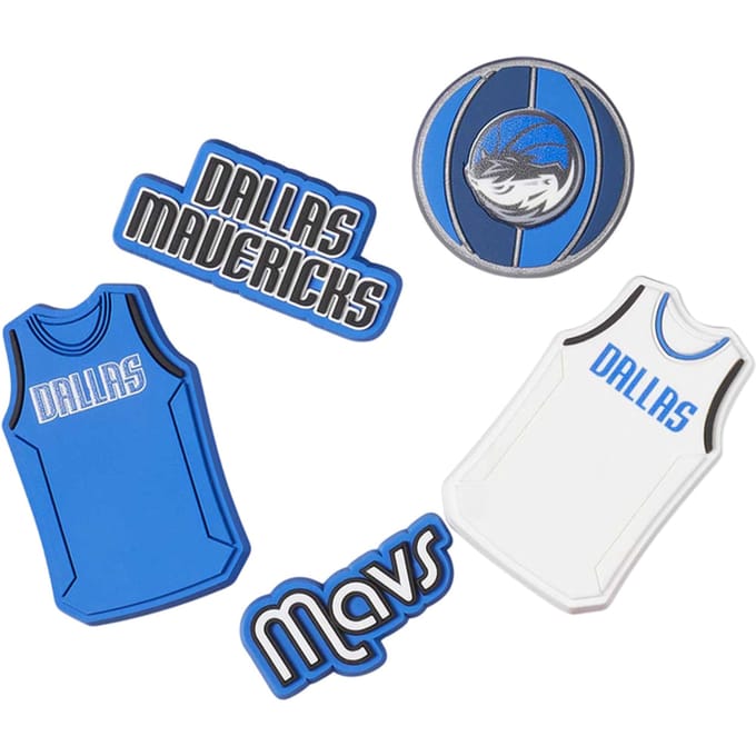Crocs NBA Dallas Mavericks Jibbitz 5er Pack Pin Blauw