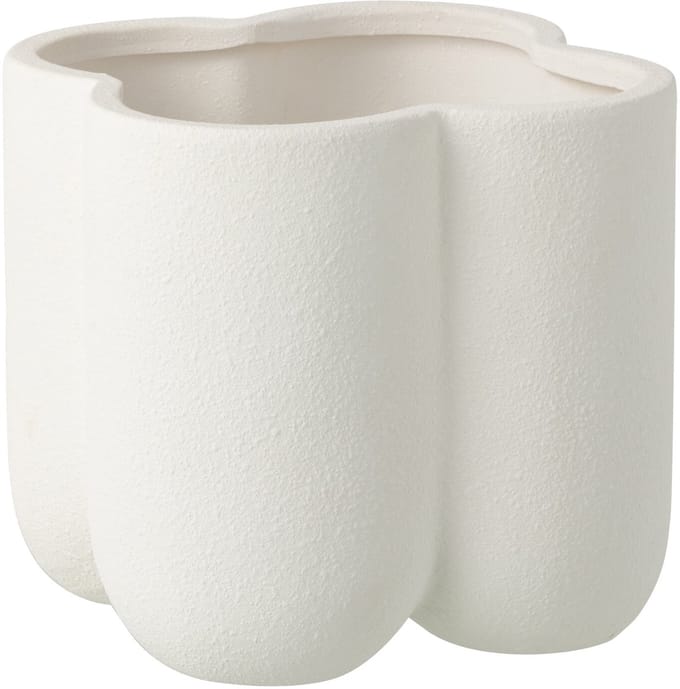 J-Line bloempot Buddy - keramiek - wit - medium