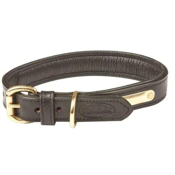 Gevoerde leren halsband Weatherbeeta